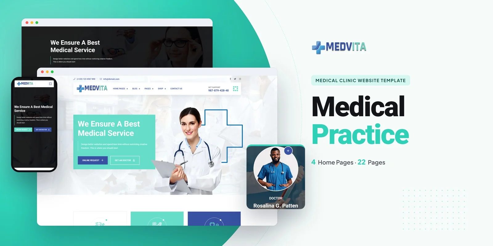 Medvita — Medical Center Angular Website Template preview