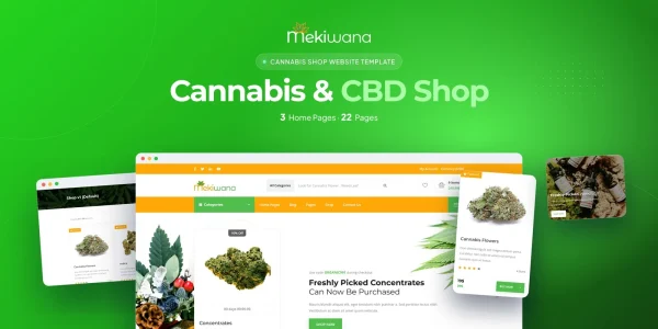 Mekiwana — Cannabis Brand Angular Website Template