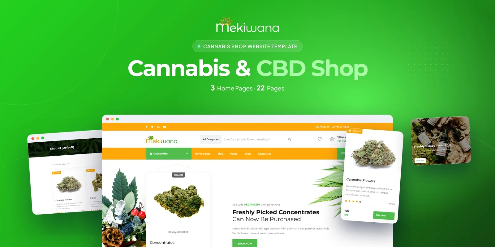 Mekiwana — Cannabis Boutique Ai Smart Website preview