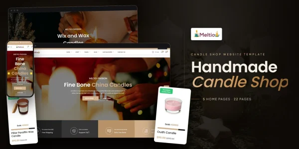 Meltio — Candle eCommerce Marketplace Ai Smart Website