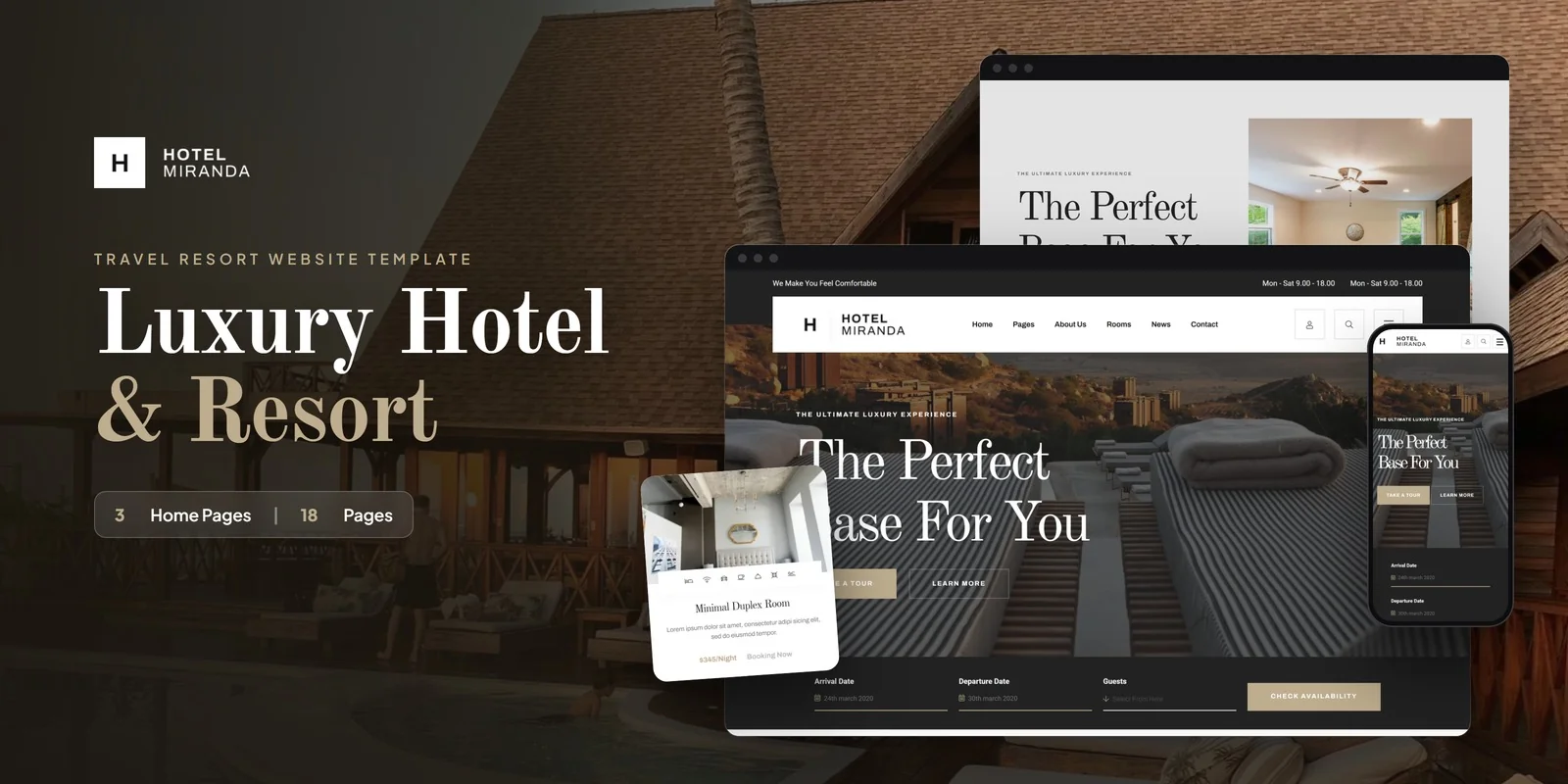Miranda — Travel Resort Sketch Template preview