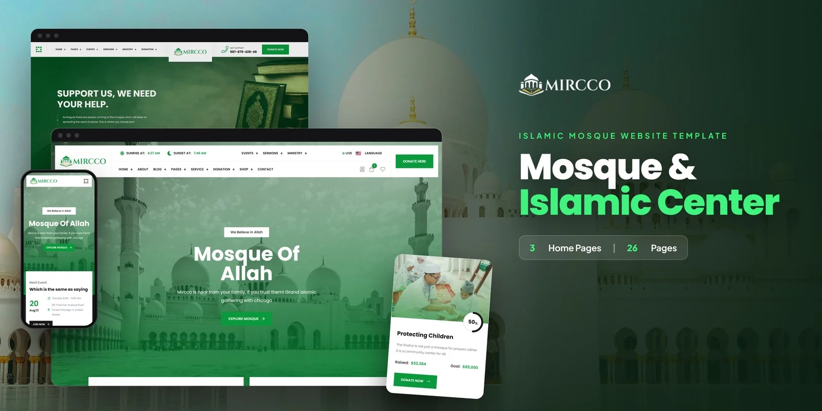 Mircco — Islamic Culture Ai Smart Website preview