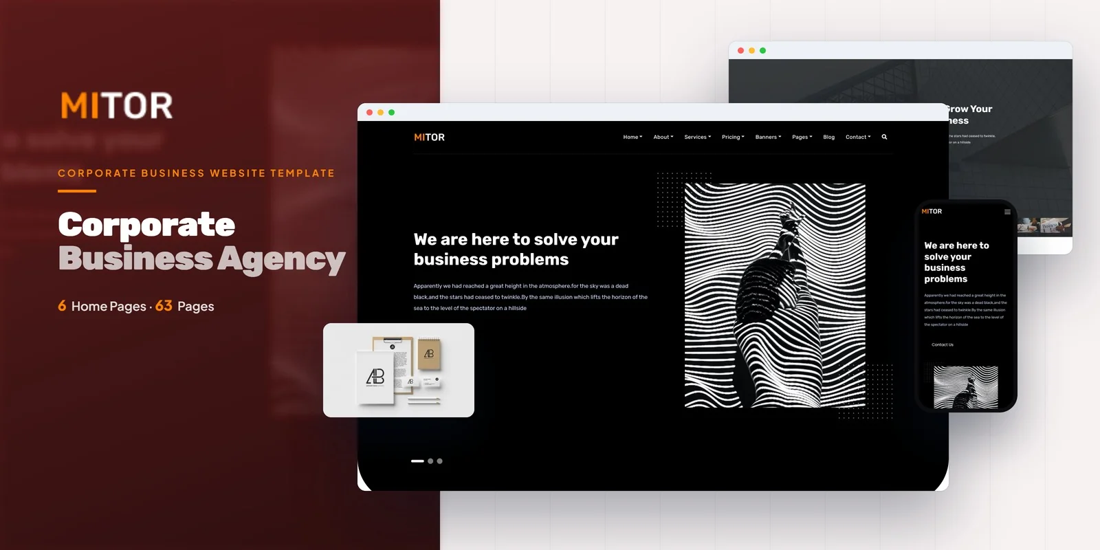 Mitor — Corporate Agency Angular Website Template preview