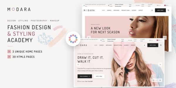 Fashion School Website – Modara AI Smart Website
