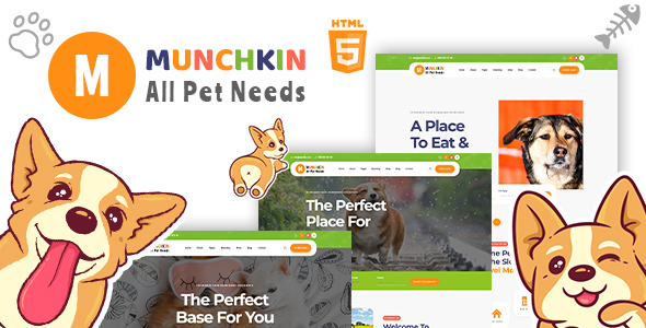 Munchkin — Pet Care Services Website Template