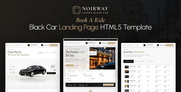 Noirway – Black Car Service Landing Page HTML5 Template