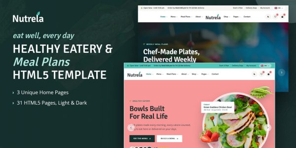 Nutrela — Smoothie Angular Website Template