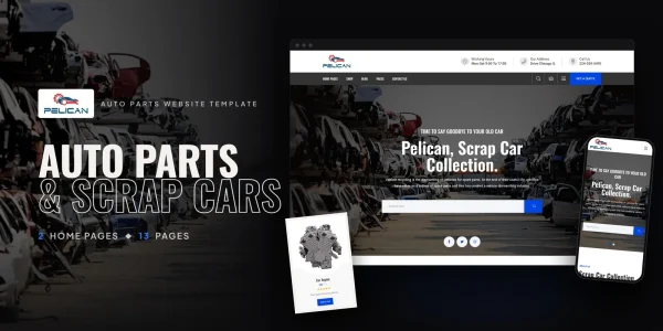 Pelican — Vehicle Parts Vue.js Website Template
