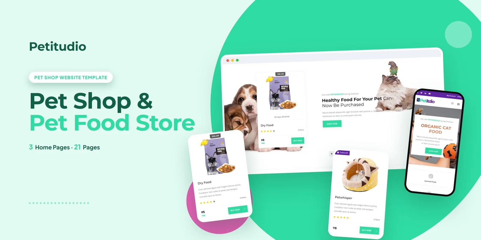 Petitudio — Pet Supplies Ai Smart Website preview