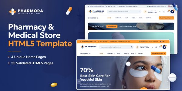Pharmora — Pharmacy & Medical Store HTML5 Template