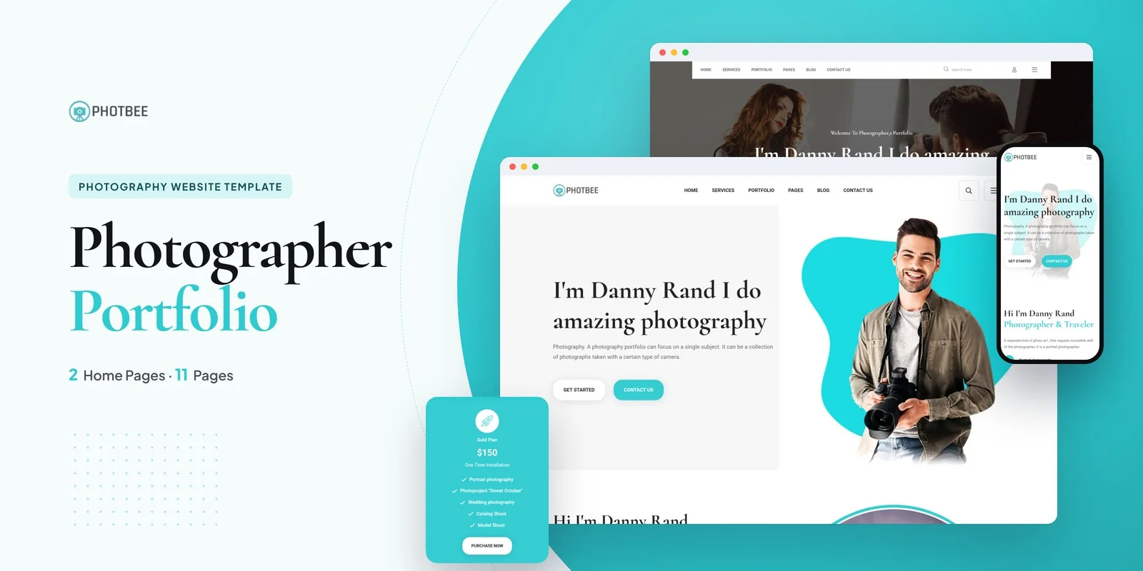 Photbee — Photography Studio Developer Website Bundle preview