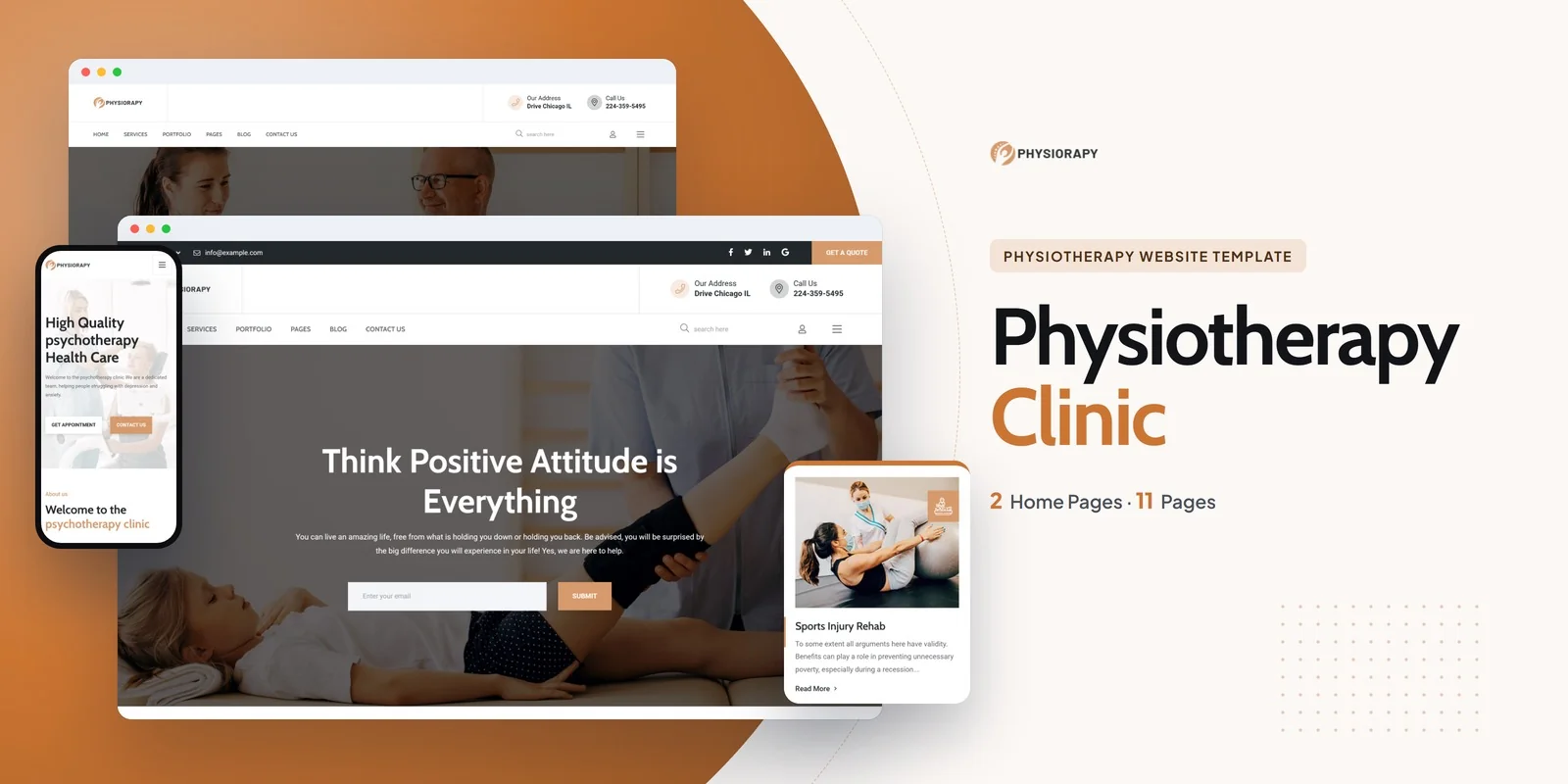 Physiorapy — Sports Physiotherapy Angular Website Template preview