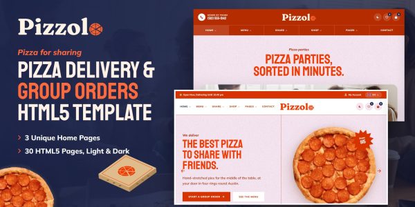 Pizzolo — Online Food Delivery Vue.js Website Template
