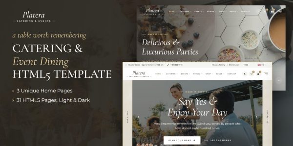 Platera — Catering Angular Website Template