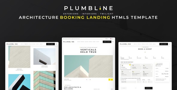Plumbline – Architecture Photographer Landing Page HTML5 Template