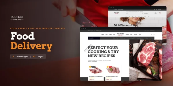 Poltori — Food-market Delivery Website Template
