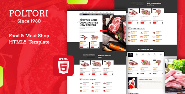 Poltori — Food-market Delivery Website Template