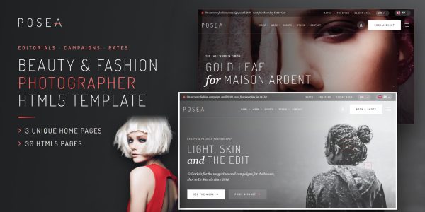 Photographer Website Templates – Posea HTML5