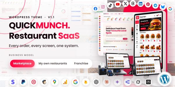 Quickmunch — Food Ordering & Restaurant Management Platform (WordPress)