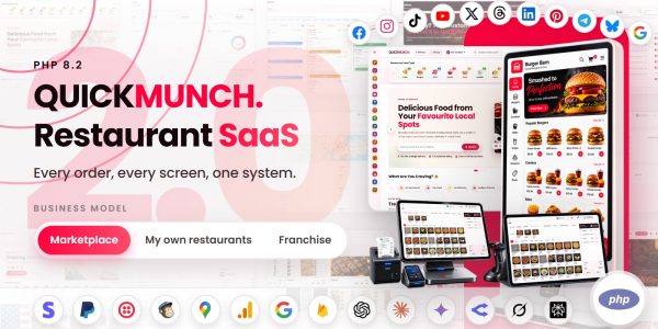 Quickmunch — Food Ordering & Restaurant Management Platform (PHP)