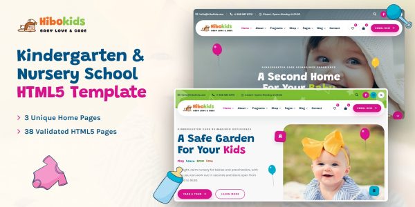 Hibokids — Kindergarten & Nursery School HTML5 Template