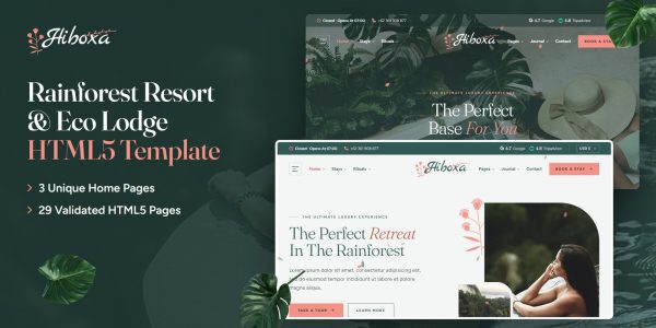 Hiboxa — Rainforest Resort & Eco Lodge HTML5 Template