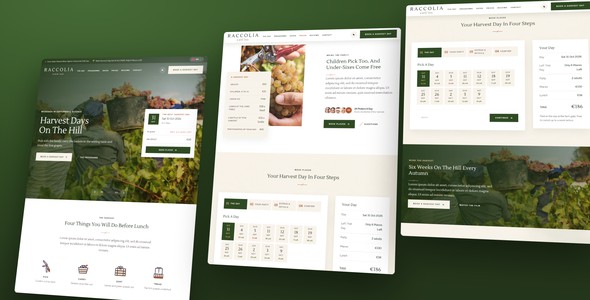 Raccolia – Harvest Day Event Landing Page HTML5 Template