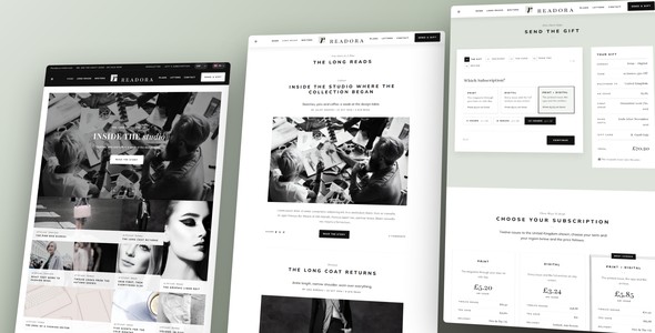 Readora – Magazine Gift Subscription Landing Page HTML5 Template
