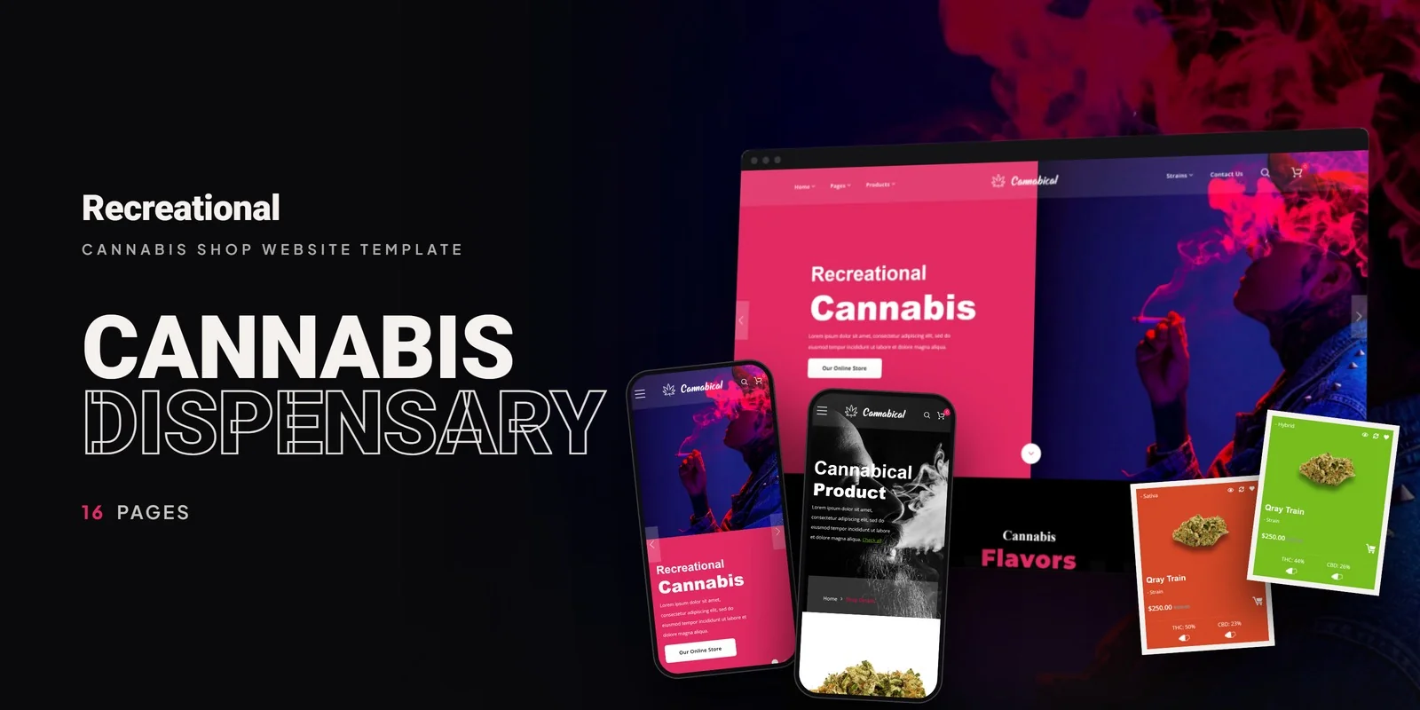 Recreational — CBD Store WordPress Theme preview