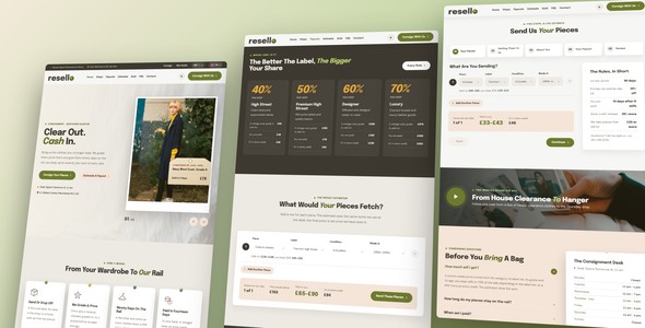 Resello – Clothing Consignment Landing Page HTML5 Template