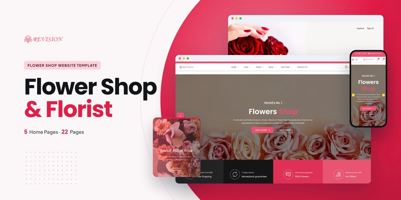 Revision — Florist Store PHP Website Template preview