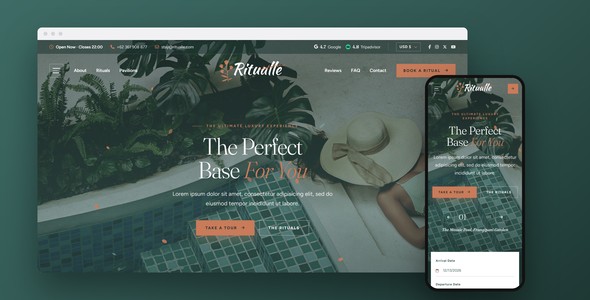 Ritualle – Open-Air Spa Landing Page HTML5 Template