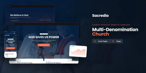 Sacredia – Bootstrap 5 Church Ministry HTML5 Website Template