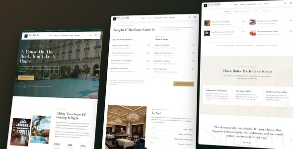 Saltiere – Hotel Restaurant Landing Page HTML5 Template