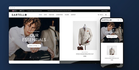 Sartello – Tailoring Booking Landing Page HTML5 Template