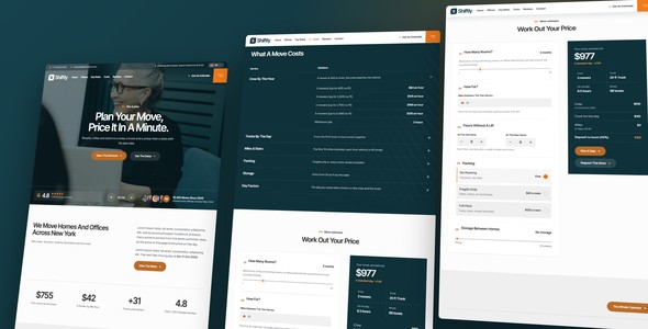 Shiftly – Moving Quote Landing Page HTML5 Template