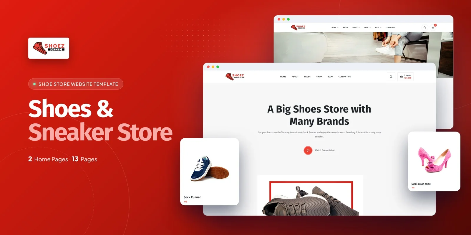 Shoez — Sneaker Store Angular Website Template preview