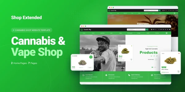 Shop Extended – Bootstrap 5 Cannabis Shop HTML5 Website Template
