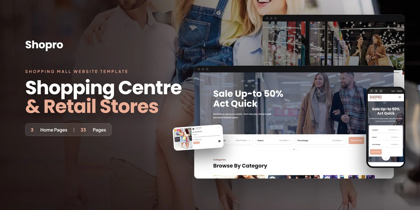 Shopro — Shopping Center Vue.js Website Template preview