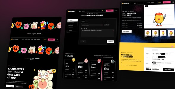 Sketchling – Character Design Commission Landing Page HTML5 Template