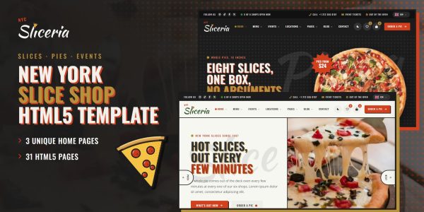 Sliceria — Pizza Restaurant Angular Website Template