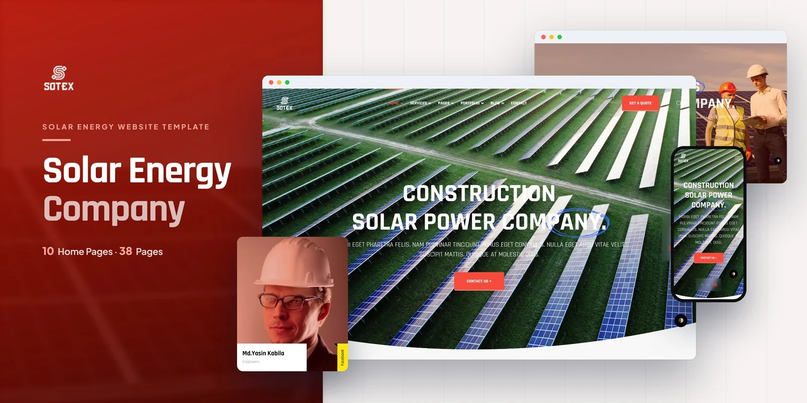 Sotex – Bootstrap 5 Solar Energy HTML5 Website Template preview