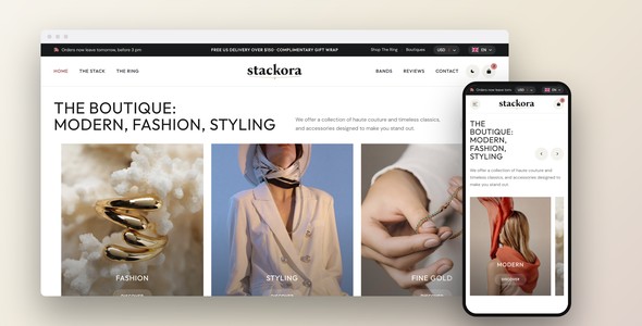Stackora – Stacking Ring Landing Page HTML5 Template