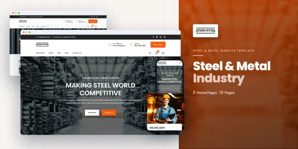 Steeloten — Steel Industry Vue.js Website Template