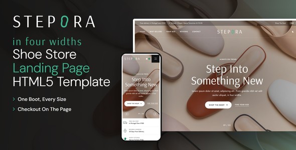 Stepora – Shoe Store Landing Page HTML5 Template