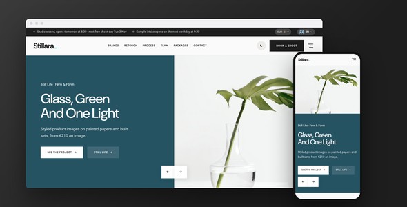 Stillara – Still Life Photographer Landing Page HTML5 Template