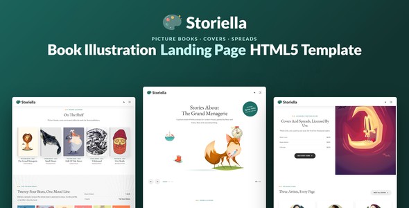 Storiella – Picture Book & Cover Illustration Landing Page HTML5 Template