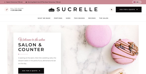 Sucrelle – Wedding Cake And Event Dessert Landing Page HTML5 Template