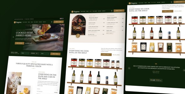Sugova – Restaurant & Larder Booking Landing Page HTML5 Template