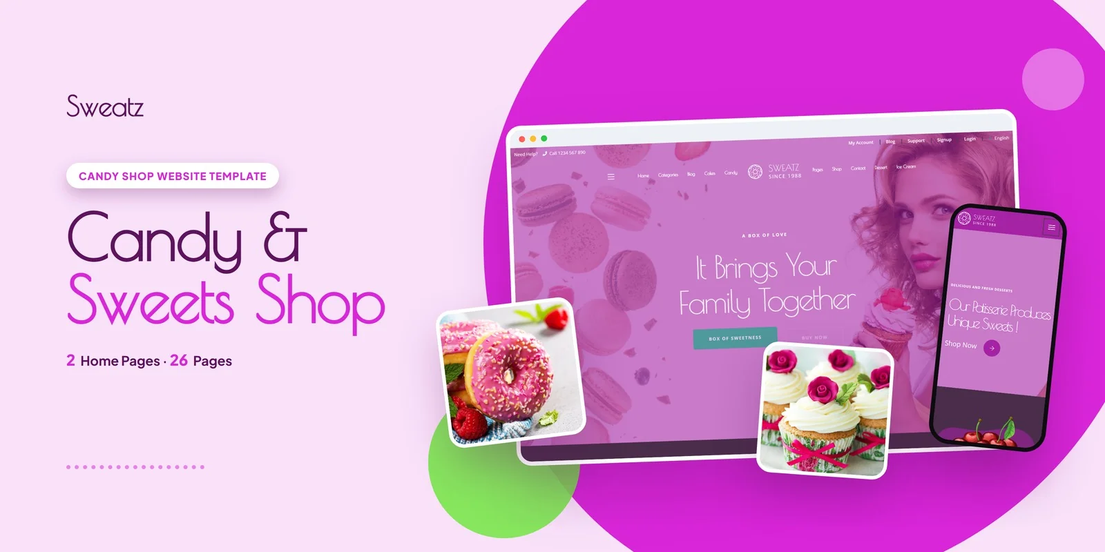 Sweatz — Sugar Shop WordPress Theme preview
